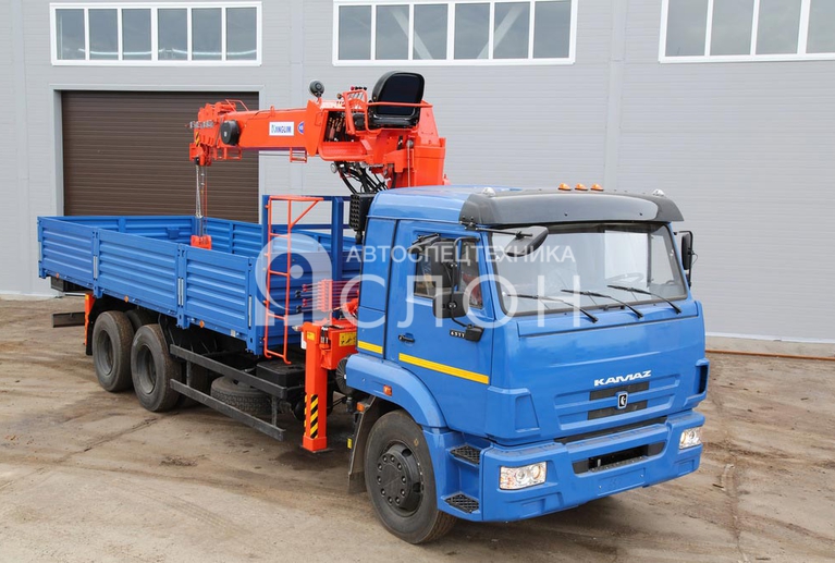 Бортовой автомобиль КАМАЗ 65117 с КМУ Kanglim Бортовой автомобиль КАМАЗ 65117 с КМУ Kanglim