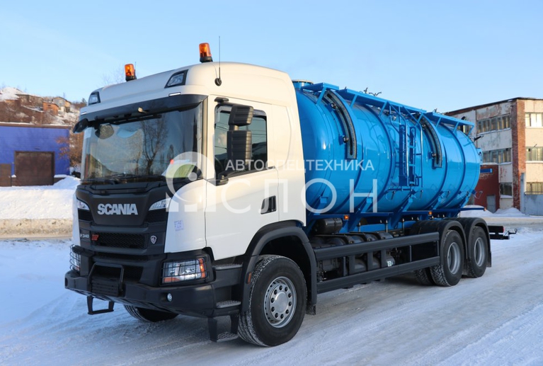 Вакуумная машина МВ-15 на шасси Scania P340 6x4 Вакуумная машина МВ-15 на шасси Scania P340 6x4