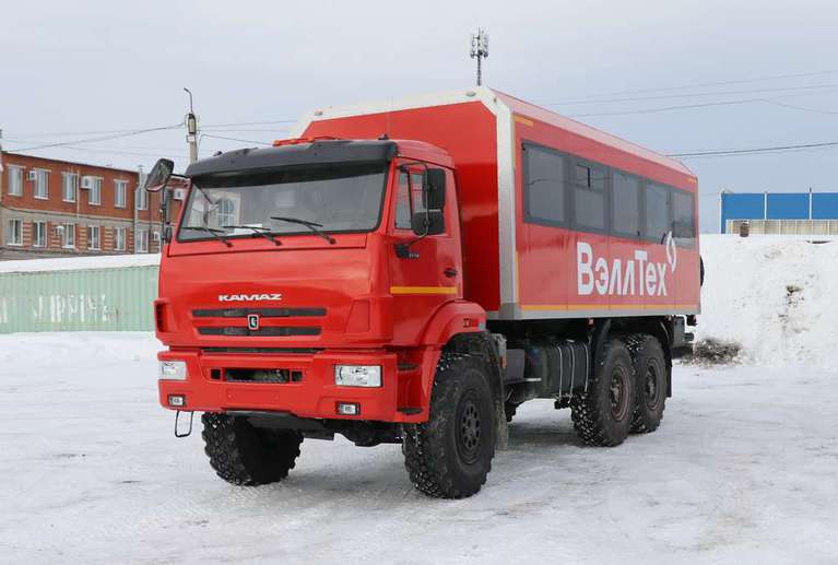 Вахтовый автобус КАМАЗ 43118 (со скосами в верхней части) (28 мест)
