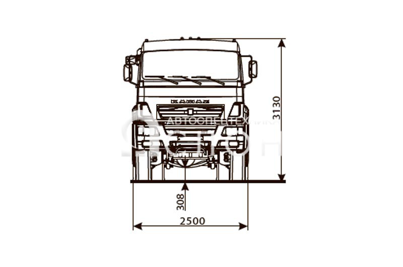 Чертеж камаз 65225